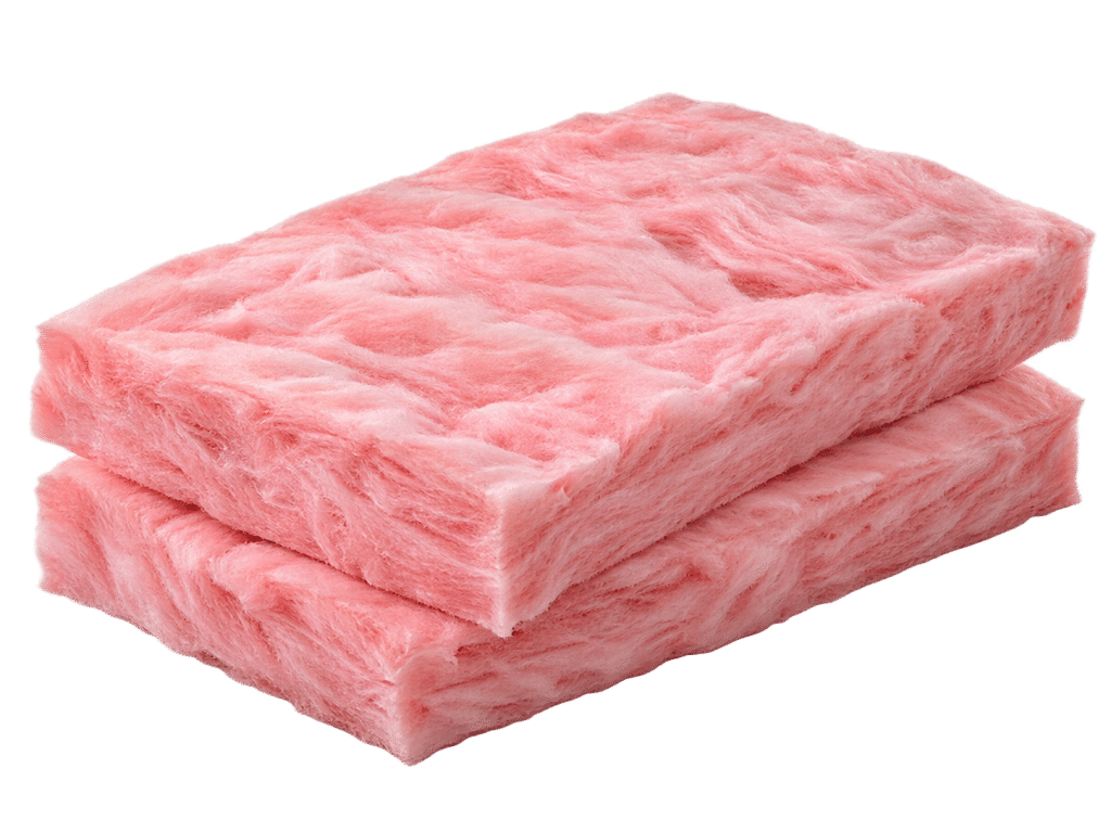 Pink Fiberglass Insulation Batt Stack
